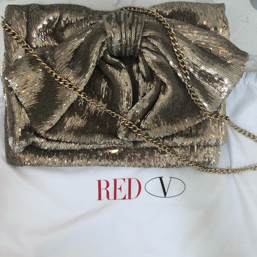 RED Valentino sparkle crossbody purse